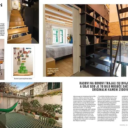 Villa Modern Design In Old Stone House With A Garden In The Center Of Split